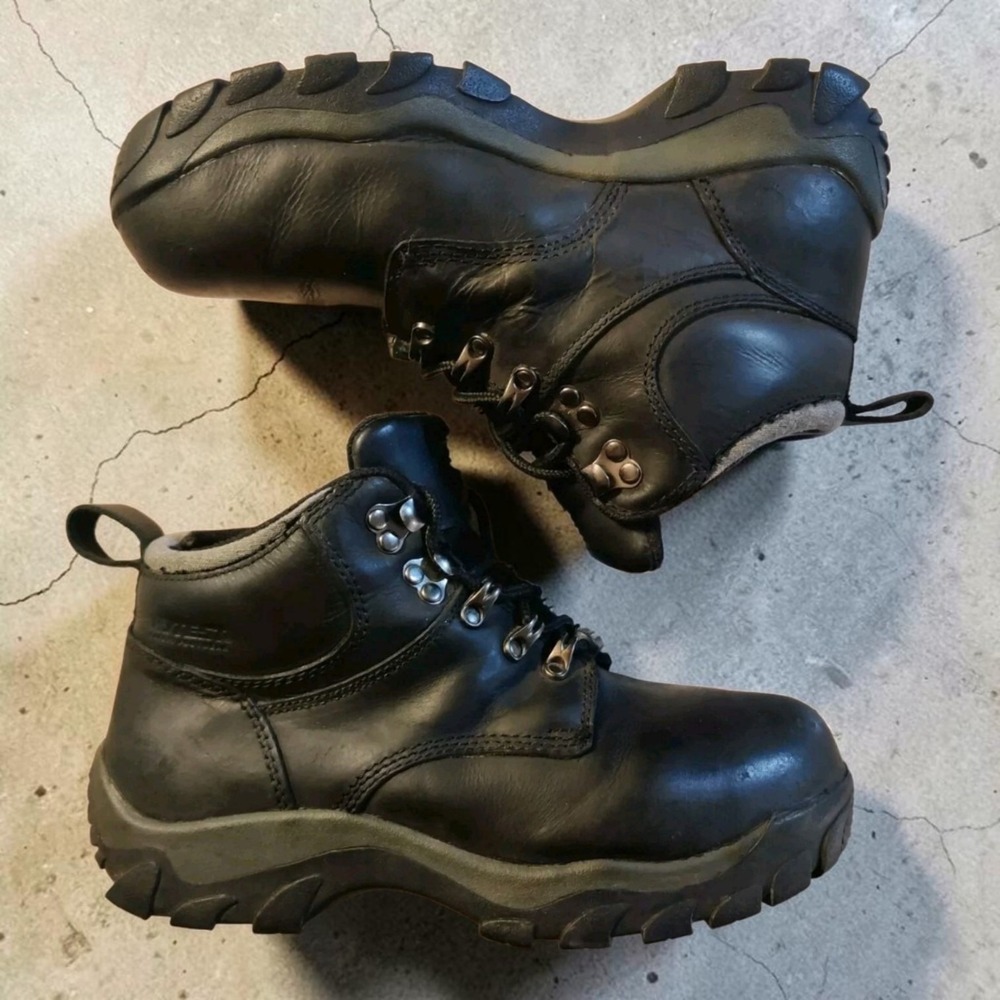 Hytest Steel Toe Work Boots Men's Size 7 / Women's Size 9 Black Medium Width